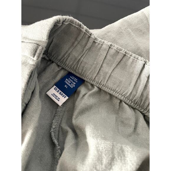 NEW Old Navy Linen Taylor Wide-Leg Trouser Pants Silver Sage XL - Picture 5 of 10